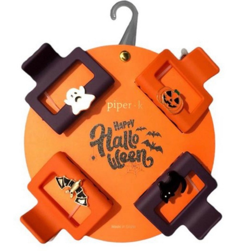 NWT 👻🦇🎃🐈‍⬛ Piper K Gorgeous Halloween Hair Claw Clips Set of 4